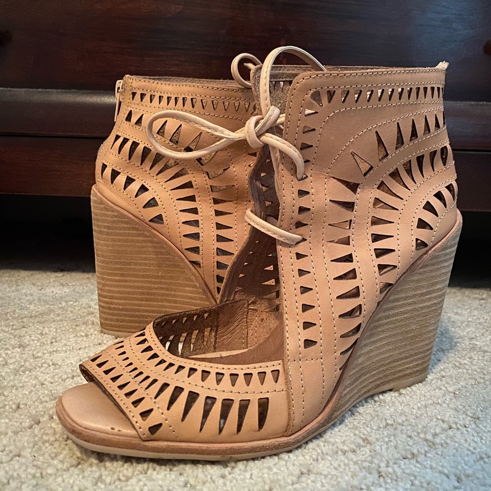 Jeffrey Campbell lace up wedges